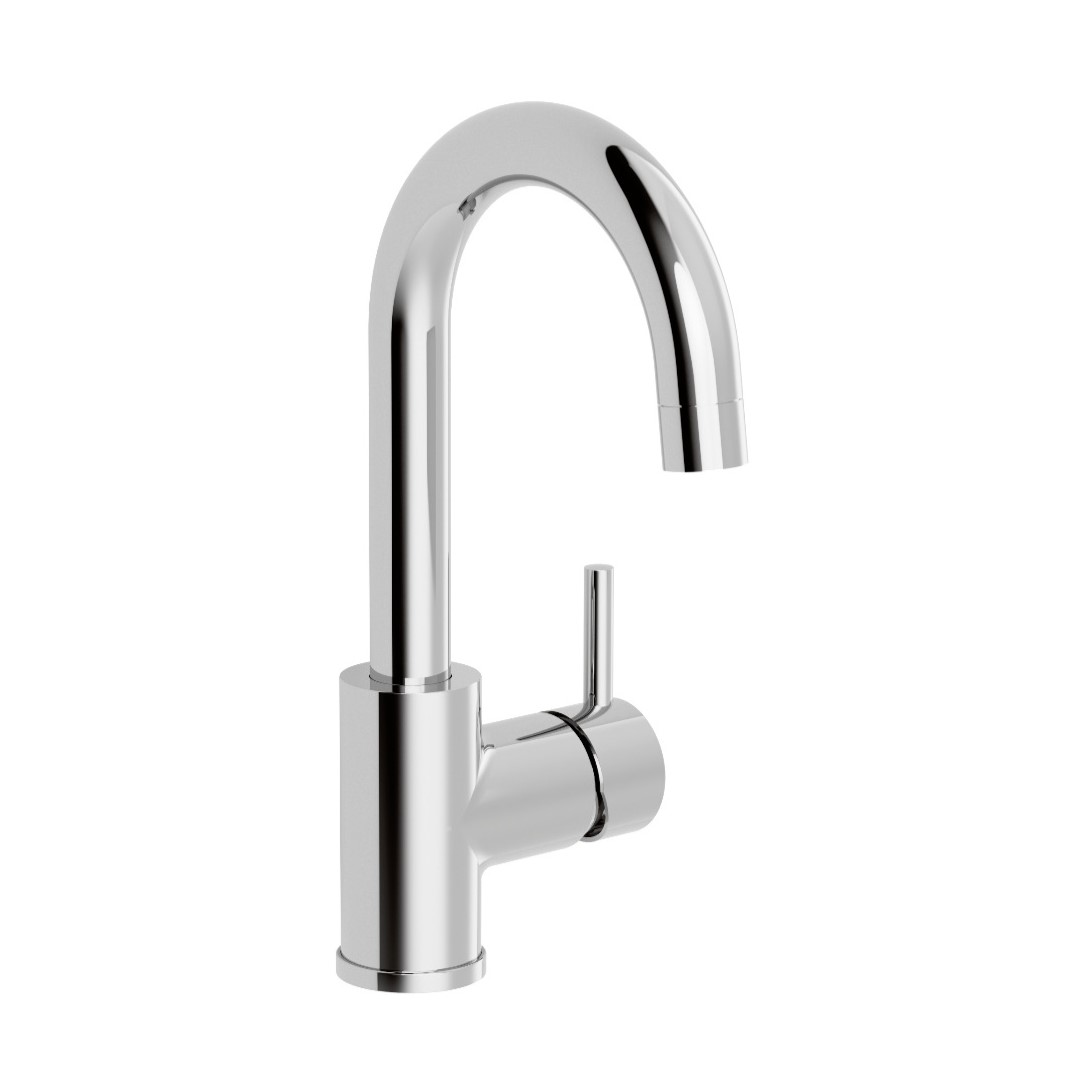 Waschtisch-Einhebelmischer Rund hoch, schwenkbar